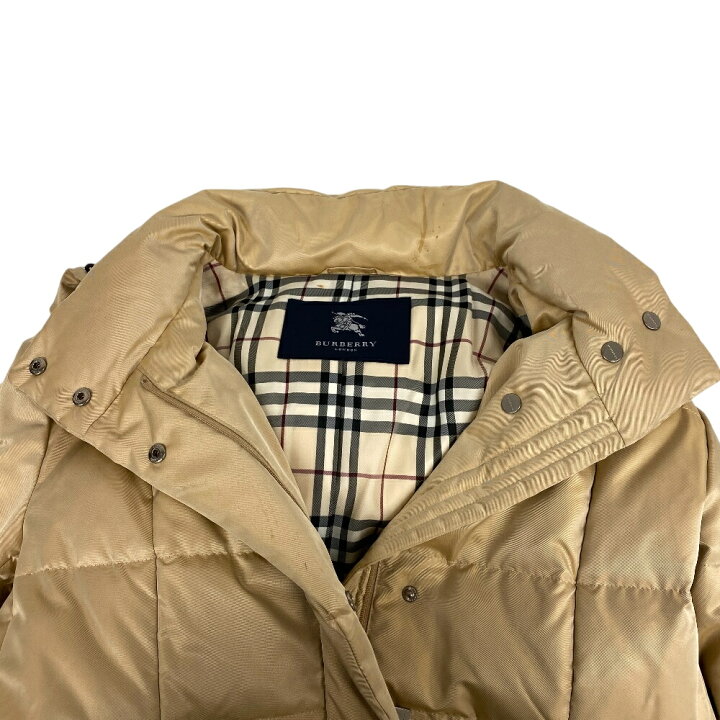 楽天市場】BURBERRY バーバリー ダウンジャケット ベージュ レディース 