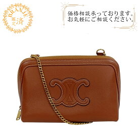 CELINE セリーヌ トリオンフ ショルダーバッグ バッグ カバン 斜めがけ 肩掛け ブランド ブラウン レディース