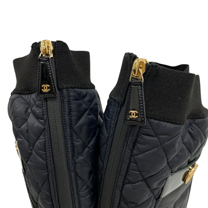 楽天市場】CHANEL シャネル K21 2WAY ココマーク マトラッセ ブーツ 