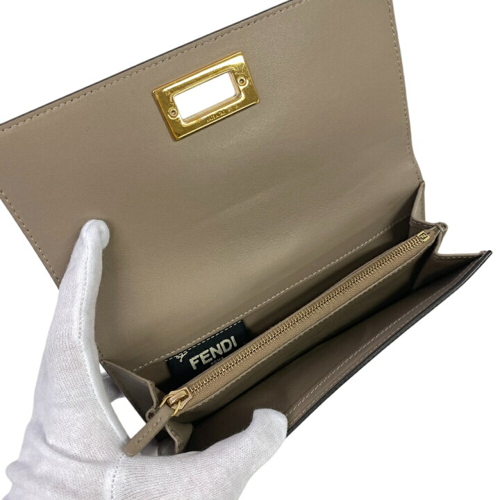 楽天市場】FENDI フェンディ 8M0308 ピーカブー べっ甲柄 長財布 財布 