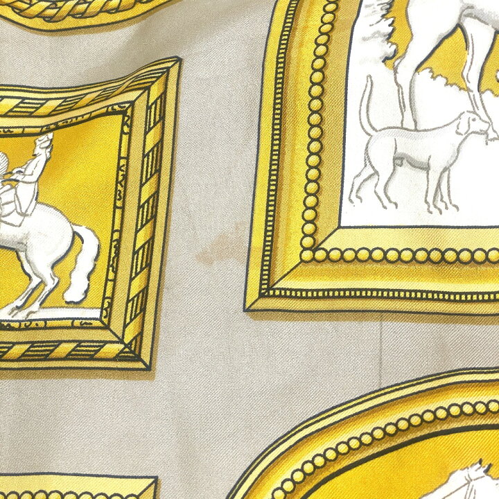楽天市場】HERMES エルメス 馬車柄 長袖Tシャツ ベージュ レディース 