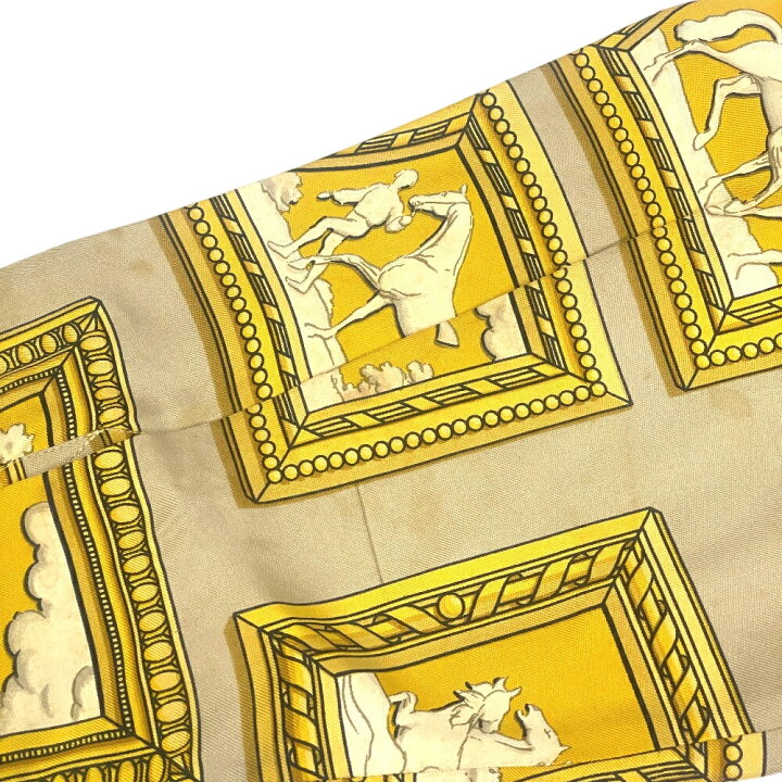楽天市場】HERMES エルメス 馬車柄 長袖Tシャツ ベージュ レディース 
