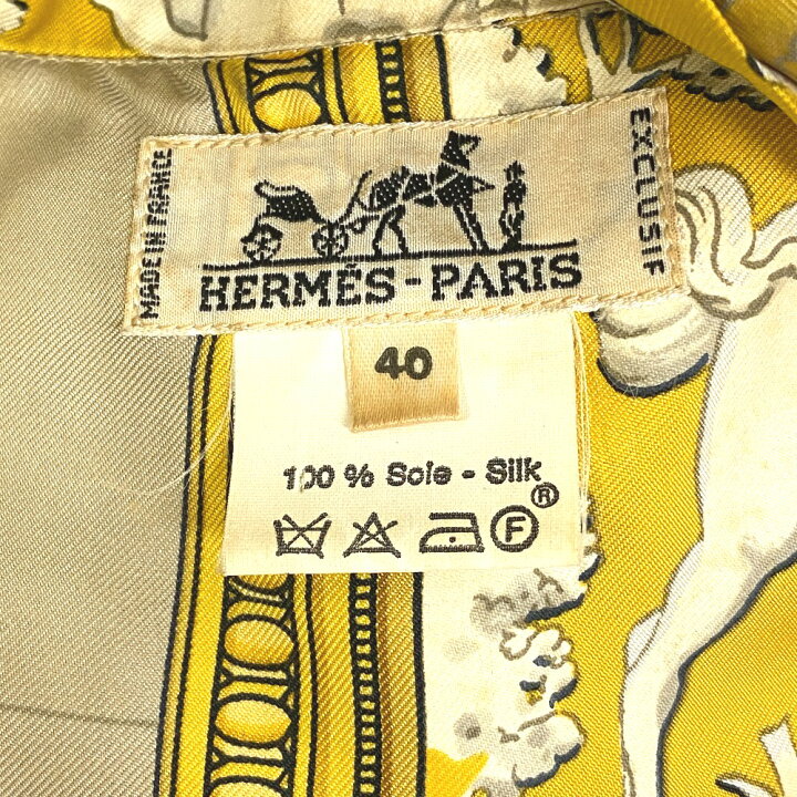 楽天市場】HERMES エルメス 馬車柄 長袖Tシャツ ベージュ : BRANJE 