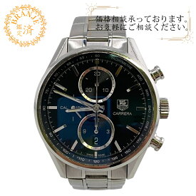 TAG HEUER タグホイヤー クロノグラフ CAR2110-4 カレラ 自動巻 腕時計 3針 デイト ウォッチ ブランド シルバー 青文字盤