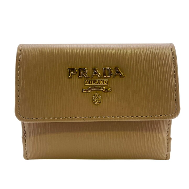 楽天市場】PRADA プラダ 1MH350 コンパクトウォレット Wホック ロゴ 