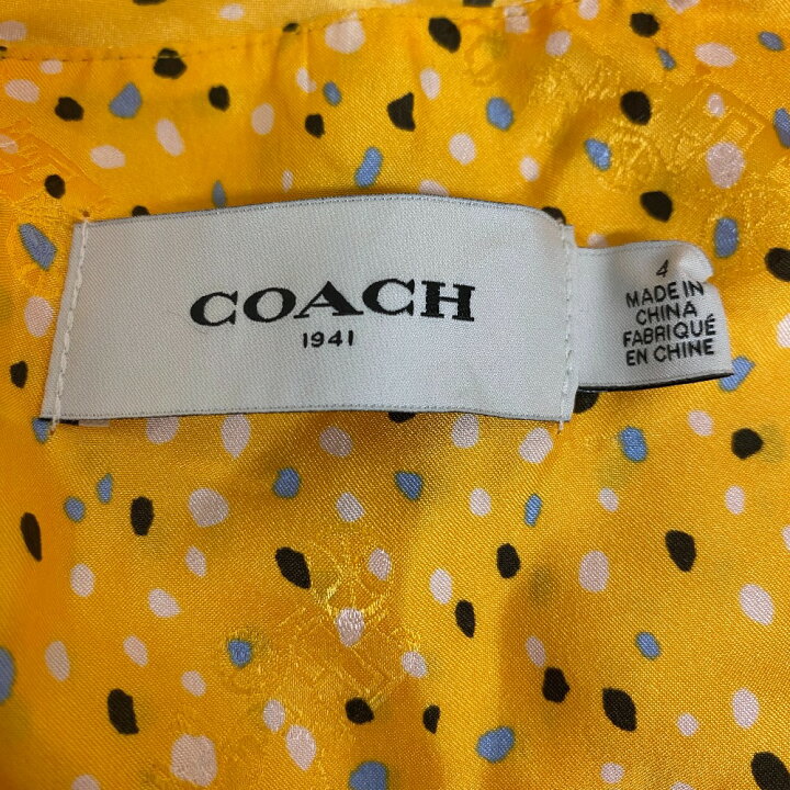 楽天市場】COACH コーチ ドット 馬車柄 ロングワンピース 長袖 