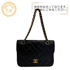 CHANEL シャネル ターンロック ヴィンテージ マトラッセ ココマーク ショルダーバッグ バッグ カバン 斜めがけ 肩掛け ブランド ブラック レディース