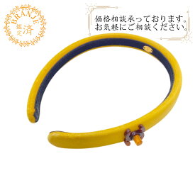 CHANEL シャネル ココマーク ターンロック カチューシャ ヘアアクセサリー イエロー レディース