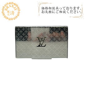 LOUIS VUITTON ルイヴィトン ルイヴィトン M65227 ポルト カルト シャンゼリゼ LVロゴ モノグラムフラワー 名刺入れ シルバー メンズ