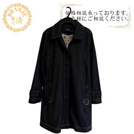 BURBERRY バーバリー 裏地ノバチェック トレンチコート ブラック レディース