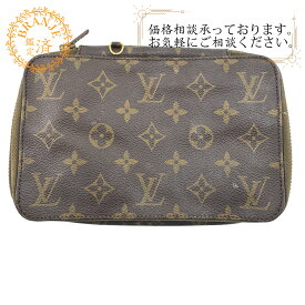 LOUIS VUITTON ルイヴィトン ルイヴィトン M47350 ポッシュモンテカルロ 携帯用宝石ケース ジュエリー モノグラム ポーチ 小物入れ ブラウン レディース