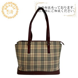 BURBERRY バーバリー ハンド ショルダーバッグ ノバチェック トートバッグ バッグ カバン ブランド ショルダー ベージュ レディース