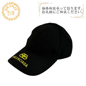 BALENCIAGA バレンシアガ 帽子 野球帽 ベースボール BBロゴ キャップ ブラック