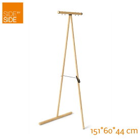サイドバイサイド クロスラック Clothes Rack 物干し 物干し竿 ランドリー ハンガーラック 天然木 完成品 衣類 ハンガー 洗濯 ランドリーグッズ 木製