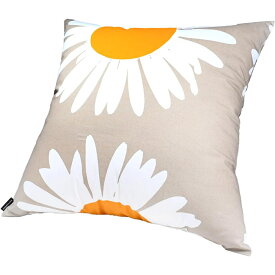 マリメッコ marimekko アウリンゴンクッカ クッションカバー 50x50cm （ベージュ×ホワイト×イエロー） 072193 810 Auringonkukka cushion cover 花柄 ファブリック インテリア 雑貨 おしゃれ かわいい 北欧 プレゼント ギフト