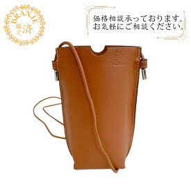 LOEWE ロエベ ゲートポケット ショルダー スマホ ポーチ 小物入れ ブラウン
