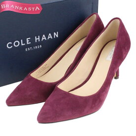 ＼4/24 9:59迄 ★50％OFFクーポン対象／【中古】コールハーン/Cole Haan パンプス 靴 レディース ミドルヒール スエード ポインテッドトゥ パープル 5 1/2B 22.5cm コールハーン パンプス 靴★52DB09