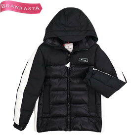 ＼通常の★50％OFF半額以下★4/29 昼12時まで お買い物マラソン／【中古】モンクレール/MONCLER PERNON ダウンジャケット 防寒アウター F29541B50220 54A6F キッズ 大人着用可 秋冬 ロゴ 長袖 ライン 子供服 黒 14A モンクレール ダウンジャケット★51LE98