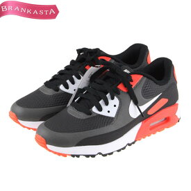 ＼3/28 23:59迄★20％OFFクーポン対象／【中古】[未使用] ナイキ/NIKE エア マックス AIR MAX 90G ゴルフシューズ 靴 CU9978-010 レディース 春夏秋冬 スパイクレス 黒 グレー ネオンレッド 白 US6.5 cm24.5 24.5cm ナイキ ゴルフシューズ 靴★62AB03