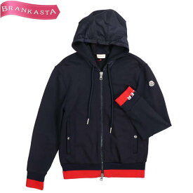 ＼5/26 16:59迄★30％OFFクーポン対象★期間限定セール／【中古】モンクレール/MONCLER MAGLIA CARDIGAN パーカー トップス フーディー カジュアル E10918424800 V8020 メンズ 春秋冬 ジップアップ 長袖 ロゴ 黒 紺 赤 S モンクレール パーカー★61BA82