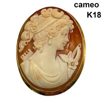 楽天市場】カメオ ブローチ k18の通販