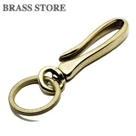 BRASS STORE ブラスストア / 真鍮 ツリバリ回転フック キーホルダー ゴールド（KC,sダブルリング）ケーシーズ ケイシイズ つりばり キーリング 金色 キーチェーン