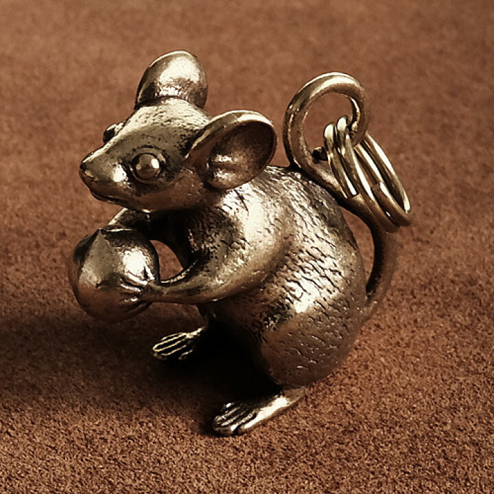 楽天市場】BRASS STORE ブラスストア / 真鍮 ねずみ キーホルダー  