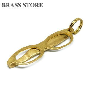 BRASS STORE ブラスストア / 真鍮 メガネデザイン クリップ(Sサイズ)/ 眼鏡 ブラス 真鍮無垢 ソリッドブラス ダブルリング 文房具 キーホルダー ゴールド 真鍮雑貨