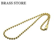 BRASS STORE ブラスストア / 真鍮 ボールチェーン ネックレス（幅4mm 3サイズ）/ 黄銅 ペンダント アクセ…