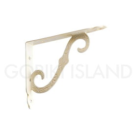 GORIKIISLAND アングル AN 150 WAB≫棚受け金具 ブラケット ウォール ブラス シェルフ ラック 飾り棚 ディスプレイ収納 高さ11.7 奥行15.5(cm) 真鍮製 おしゃれ クラシック シャビーシック ビス付き 単品販売 古白色仕上げ ホワイトアンティーク
