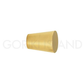 GORIKIISLAND ツマミ PF12-15 HL≫つまみ 取っ手 ノブ キャビネット 引き出し 開き戸 フック パーツ 金具 装飾金物 真鍮製 円錐 おしゃれ シンプル ミニマル ナチュラル M4 取付ボルト・ハンガーボルト付 ヘアライン仕上げ 経年変色あり ゴールド 金色