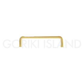 GORIKIISLAND ハンドル PF ranka 110 HL≫取っ手 取手 引き手 引手 ハンドル キャビネット 引き出し パーツ 木製家具 机 装飾金物 真鍮製 丸形 直径7mm おしゃれ シンプル ミニマル ナチュラル M4 取付ボルト付き ヘアライン仕上げ 経年変色あり ゴールド 金色