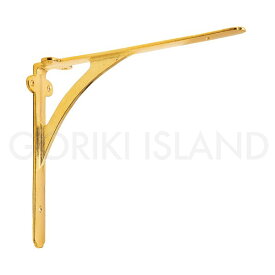 GORIKIISLAND アングル ST 250≫棚受け金具 ブラケット ウォール ブラス シェルフ ラック 飾り棚 ディスプレイ収納 高さ20 奥行25(cm) 真鍮製 おしゃれ シンプル レトロ アンティーク ビス付き 単品販売 磨き仕上げ 経年変色あり ゴールド 金色