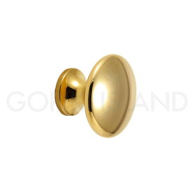 GORIKIISLAND ツマミ R15 28≫つまみ 取っ手 ノブ キャビネット 引き出し 開き戸 フック パーツ 金具 装飾金物 直径2.8cm 真鍮製 円盤 おしゃれ シンプル レトロ アンティーク M4 取付ボルト・ハンガーボルト付 磨き仕上げ 経年変色あり ゴールド 金色