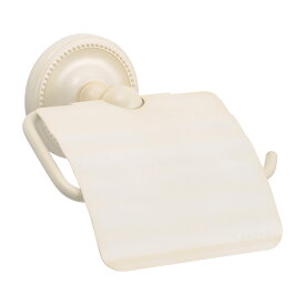 GORIKIISLAND TPH PB WAB≫トイレットペーパーホルダー 紙巻器 真鍮製 壁付け カバーあり 右差し 左差し おしゃれ エレガント 高級 レトロ ナチュラル ビス付き 石膏ボード取付対応 古白色仕上げ ホワイトアンティーク