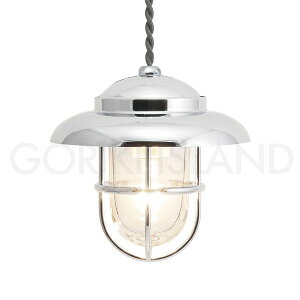 【在庫限り】 GORIKIISLAND PW1760 CR CL≫ペンダントライト ダイニング キッチン マリンランプ クリアガラス 小型 真鍮製 天付け ダクトレール おしゃれ カフェ風 クール モダン 室内用 白熱 1灯 付