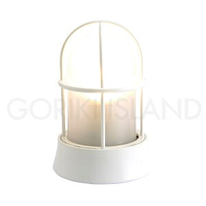 GORIKIISLAND BH1000 WH FR LE≫ガーデン ウォール ポーチ ライト マリンランプ 船舶照明 フロストガラス 中型 真鍮製 壁 天付け 直接結線 おしゃれ 高級 ナチュラル モダン 防雨 屋外 室内 ビス LED 1