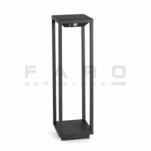 FARO BARCELONA SAURA LED Solar dark grey beacon lamp≫ガーデン アプローチ ポーチライト センサー付き 屋外 テラス 照明 外灯 門灯 h50cm 置き型/埋め込み ソーラー充電式 おしゃれ モダン シンプル スタイ
