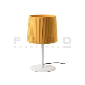 FARO BARCELONA SAMBA White/ribbon yellow table lamp≫スタンド　テーブル　棚　ベッド　ソファサイド　室内照明　寝室　リビング　間接照明 布 置き型　コンセントコード式 おしゃれ　モダン　シンプル　スタイリッシュ　北欧 室内用 LED 100-240V 黄色 白色