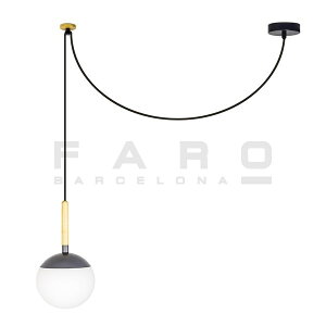 FARO BARCELONA MINE Grey pendant lamp�⎺���Ɩ� �y���_���g���C�g �݂艺�� �J�t�F �_�C�j���O ���r���O �L�b�`�� �ی` �� �t���t�b�N�ō��������� �V�t�� ���ڌ��� ������� ���_�� �V���v�� �X�^�C