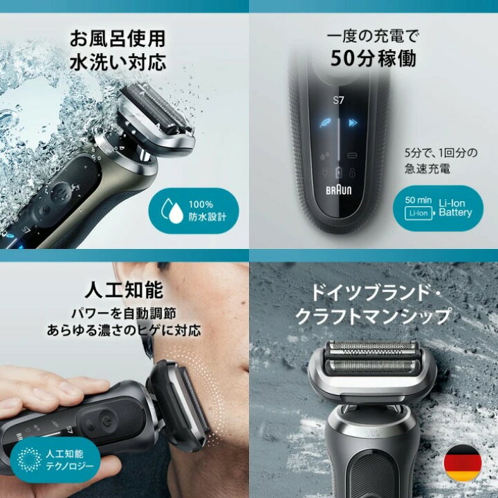 楽天市場】BRAUN ブラウン 電動シェーバー 充電式 シリーズ7 72 