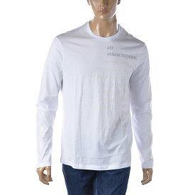 アルマーニエクスチェンジ A|X ARMANI EXCHANGE クルーネックTシャツ メンズ ブランド ロンT 長袖 6LZTKF ZJ8EZ ホワイト