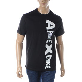 アルマーニエクスチェンジ A|X ARMANI EXCHANGE Tシャツ メンズ クルーネック 半袖 3RZTAE ZJGCZ ブラック