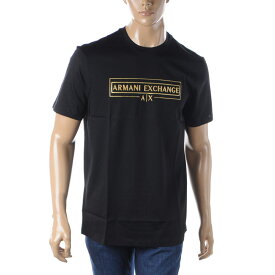 アルマーニエクスチェンジ A|X ARMANI EXCHANGE Tシャツ メンズ ブランド クルーネック 半袖 3RZTRA ZJ9AZ ブラック