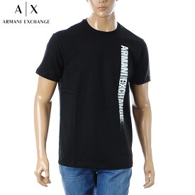 アルマーニエクスチェンジ A|X ARMANI EXCHANGE Tシャツ メンズ ブランド 半袖 クルーネック 3DZTBD ZJ9TZ ブラック 2024春夏新作