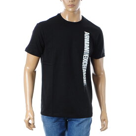 アルマーニエクスチェンジ A|X ARMANI EXCHANGE Tシャツ メンズ ブランド 半袖 クルーネック 3DZTBD ZJ9TZ ブラック 2024春夏新作