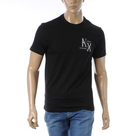 アルマーニエクスチェンジ A|X ARMANI EXCHANGE Tシャツ メンズ ブランド 半袖 クルーネック 3DZTHQ ZJBYZ ブラック 2024春夏新作