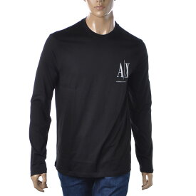 アルマーニエクスチェンジ A|X ARMANI EXCHANGE Tシャツ 長袖 メンズ ブランド クルーネック ロンT 8NZTPL ZJH4Z ブラック 2024春夏新作