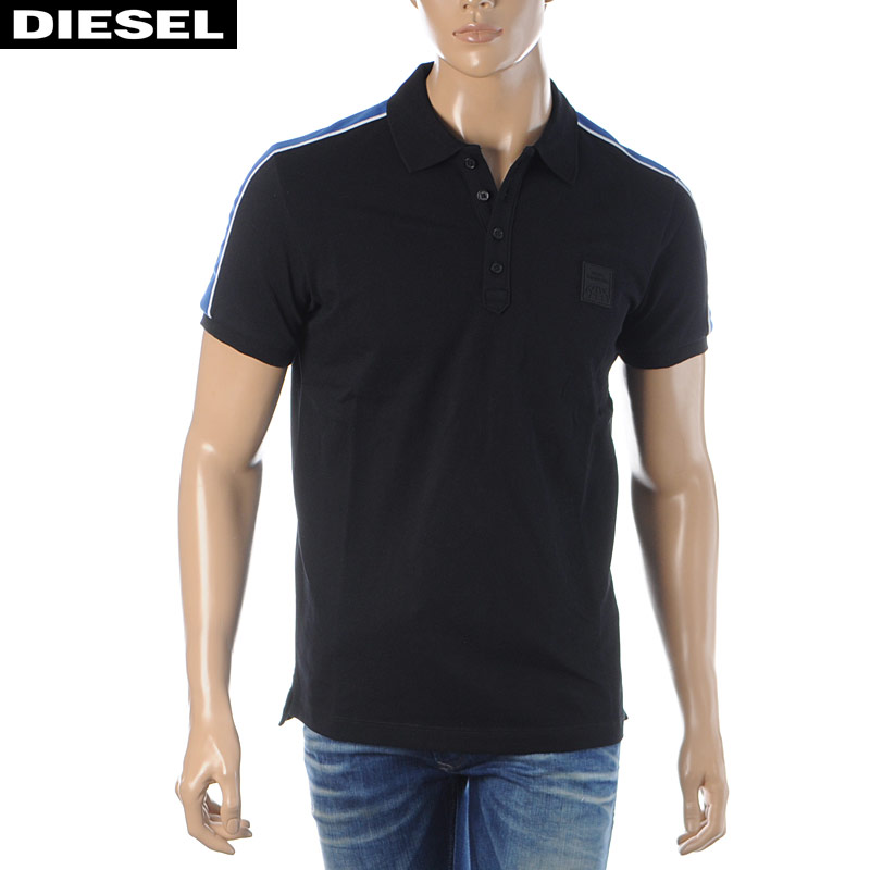 ディーゼル DIESEL ポロシャツ 半袖 メンズ T-RALFY-S1 00SEEG-0MXZA ブラックのサムネイル