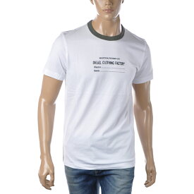 ディーゼル DIESEL クルーネックTシャツ 半袖 メンズ ブランド T-DIEGOR-C3 A03812-0HAYU ホワイト